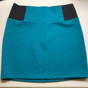 Turquoise Mini Skirt
